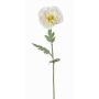 Kunst Mohnblume BAHIRA, creme, 75cm, Ø12cm