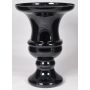 Glas Pokalvase SONJA auf Standfuß, schwarz, 45cm, Ø28cm