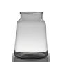 Windlichtglas QUINN EARTH, recycelt, klar-grün, 30cm, Ø23cm