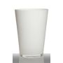 Konische Blumenvase ANNA EARTH aus Glas, weiß, 30cm, Ø22cm