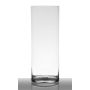 Glas Vase Zylinder SANYA EARTH, klar, 40cm, Ø15cm