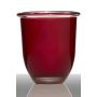 Orchideentopf Glas FYNN, rot, 17cm, Ø15,5cm