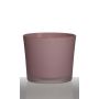 Glasübertopf ALENA FROST, altrosa matt, 12,5cm, Ø14,5cm