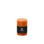 Stumpenkerze AURORA, orange, 10cm, Ø6,8cm, 42h - Made in Germany