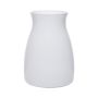 Glas Blumen Vase MAISIE, weiß, 20cm, Ø14cm