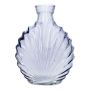 Flache Glasflasche RACHELLE in Muschel-Optik, lavendel-klar, 12,8x5,6x16,8cm