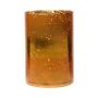Glas Tischvase RIGOBERTO, Mitte gold, orange-braun-klar, 15cm, Ø10cm