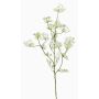Kunst Dillzweig WINCENT mit Blüten, weiß, 80cm, Ø5-7cm