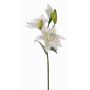 Kunstblume Lilie ISALIE, weiß-grün, 80cm, Ø13-16cm