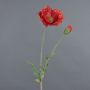 Kunst Mohnblume LIENTJE, rot, 65cm, Ø10cm