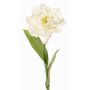 Kunst Papageien Tulpe STEFANIE, weiß-grün, 65cm, Ø14cm
