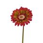 Kunst Gerbera ANNEMARIE, rot-grün, 50cm, Ø10cm