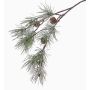 Deko Tannenzweig CALEB mit Zapfen, geeist, 80cm