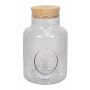 Glas Terrarium Vase DONELL mit Korkdeckel, klar, 25cm, Ø17cm