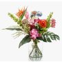 Künstlicher Blumenstrauß FEME, rot-violett, 65cm, Ø40cm