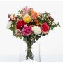Künstlicher Blumenstrauß FEME, orange-rosa, 45cm, Ø40cm