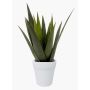 Kunst Sukkulente Aloe Variegata MARTINEZ, Keramiktopf, grün, 30cm, Ø17cm