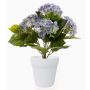 Künstliche Hortensie LAIDA im Keramiktopf, hellblau, 35cm, Ø9-13cm