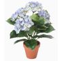 Künstliche Hortensie LAIDA im Tontopf, hellblau, 35cm