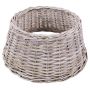 Weihnachtsbaumständer Korb MACARIO aus Rattan, weiß gekalkt, 26cm, Ø60cm