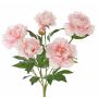 Kunstblume Pfingstrosen Strauch LYANA, Steckstab, rosa, 45cm, Ø30cm