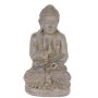 Buddha Figur SHANTA, sitzend meditierend, grau, 45cm