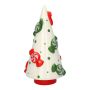 Dekofigur Tannenbaum CRUMB aus Keramik, mit Bonbons, rot-weiß-grün, 23,6cm, Ø11,8cm