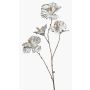Kunstzweig Hibiskus KEALANI, metallic-silber-gold, 80cm