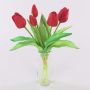 Dekoblumen Tulpen Strauß LEANA, rot, 30cm, Ø20cm