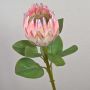 Kunst Blumenzweig Königs-Protea TANIEKA, rosa-lila-weiß, 65cm, Ø12cm