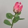 Kunst Blumenzweig Königs-Protea TANIEKA, pink-lila-grün, 65cm, Ø9cm