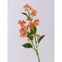 Kunst Viburnum Zweig LABIBA mit Knospen, orange, 60cm, Ø2,5-5cm
