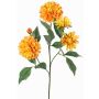 Dekozweig Dahlie QUINKA, orange-gelb, 70cm