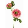 Kunst Ranunkel SAGARA, rosa-pink-grün, 45cm, Ø5-9cm