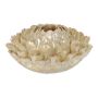 Keramikvase Lotusblüte MARILUNA, handmade, beige, 8,5cm, Ø19cm