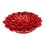 Keramikvase Lotusblüte MARILUNA, handmade, rot, 8,5cm, Ø19cm
