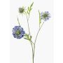 Künstlicher Zweig Scabiosa RUXTER, blau-lila-grün, 60cm, Ø6-8cm