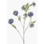 Künstlicher Zweig Scabiosa RUXTER, blau-lila-grün, 110cm, Ø7-9cm