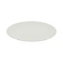 Runder Deko Teller KHADIJA mit Rillen, Kunststoff, weiß, 3cm, Ø33cm