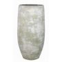 Blumenvase AGALMA aus Keramik, Betonoptik, grün-grau, 50cm, Ø25cm