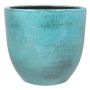 Pflanztopf AGLAIA aus Keramik, maritim, ozeanblau, 25cm, Ø27cm