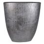 Ovale Keramikvase AGAPE mit Maserung, schwarz, 51x17x57cm