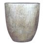 Ovale Keramikvase AGAPE mit Maserung, gold, 51x17x57cm