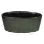 Ovale Orchideenschale RODISA aus Keramik, schwarz, 33x15x15cm