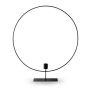 Metallring Kerzenhalter BERSINA mit Standfuß, schwarz, 45cm, Ø40cm