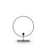 Metallring Kerzenhalter BERSINA mit Standfuß, schwarz, 30cm, Ø25cm