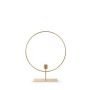 Metallring Kerzenhalter BERSINA mit Standfuß, gold, 30cm, Ø25cm
