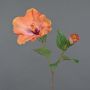Kunstblume Hibiskus OAHU mit Blüten, orange, 70cm, Ø16cm