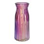 Tischvase RUBIE aus Glas, violett-irisierend-klar, 24cm, Ø11cm