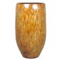 Vase ELIEL aus Keramik, gesprenkelt, orange-gelb, 45cm, Ø20cm